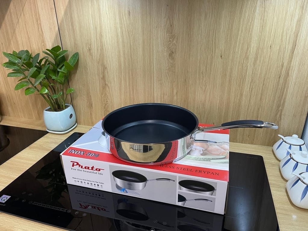 Chảo PRATO Luxury Inox 304 28cm đẹp đốn tim