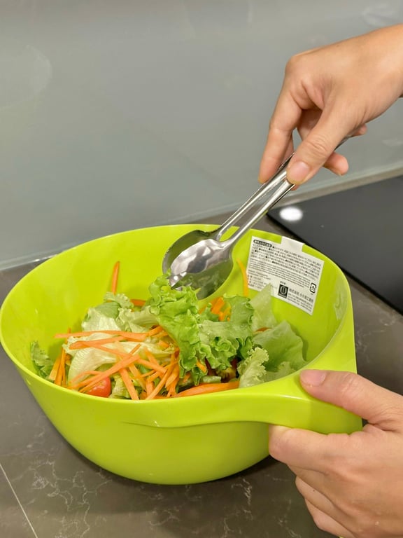 DỤNG CỤ KẸP, GẮP SALAD BẰNG INOX ECHO 19CM