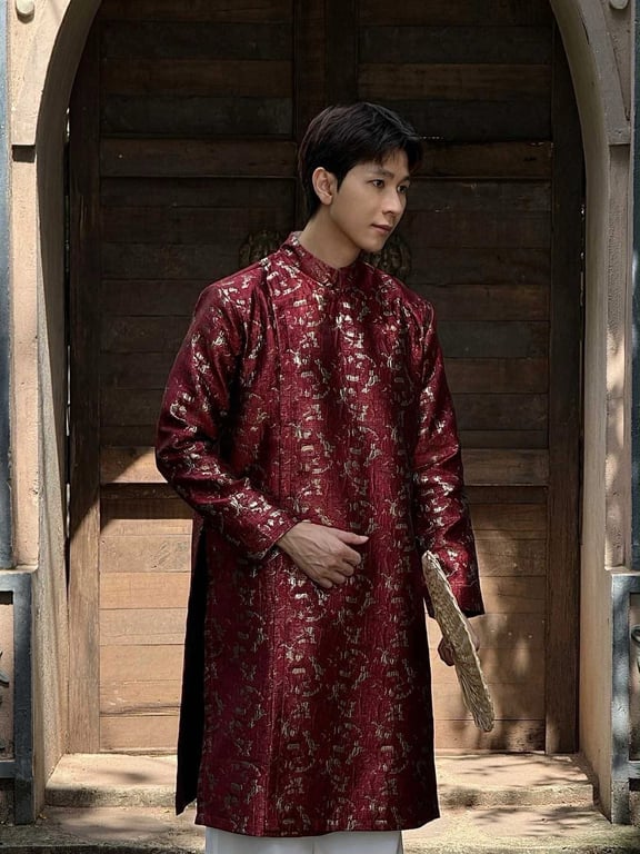 ADN Oao gấm loang - đỏ M/L/XL/XXL/XXXL