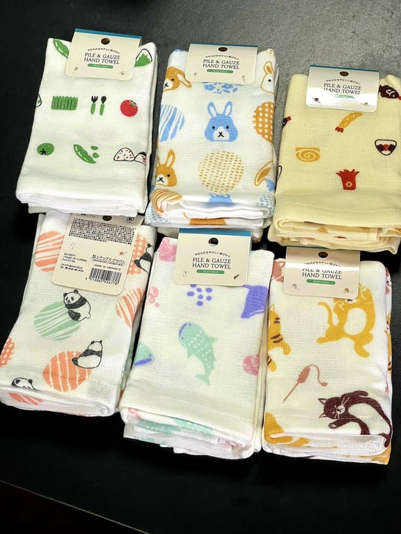 Set 10 Khăn Xô Organic Pile & Gauze xuất Nhật