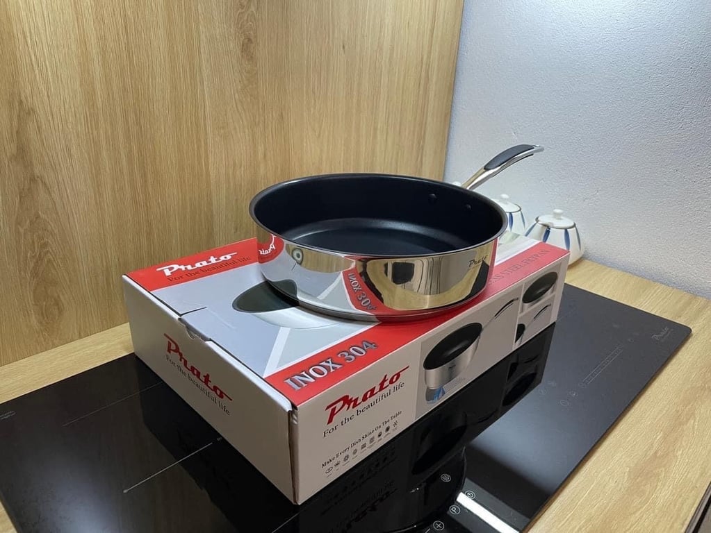 Chảo PRATO Luxury Inox 304 28cm đẹp đốn tim