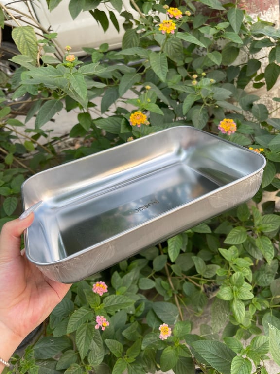Khay inox 304 chữ nhật - khay đựng thực phẩm inox cao cấp 304