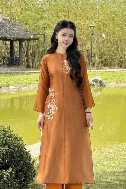 AD 4 tà tơ thêu nâu S/M/XXL/XXXL
