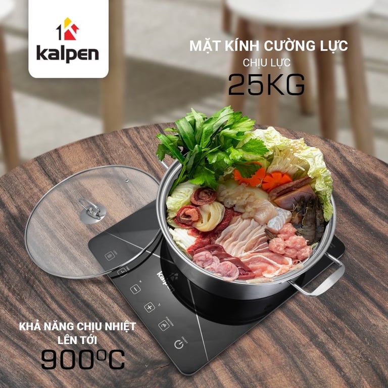 BẾP TỪ ĐƠN KALPEN ICK-1616 TẶNG KÈM NỒI LẨU SIZE 26CM