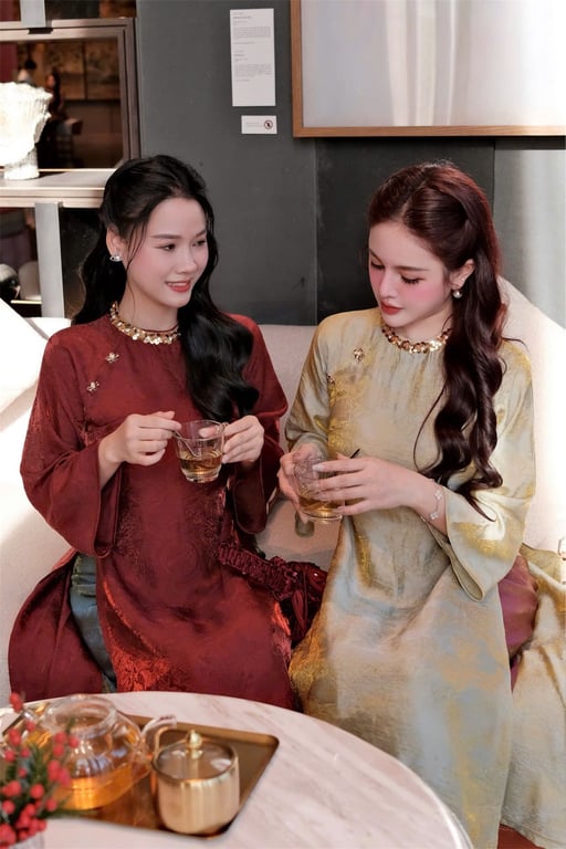 AD gấm tằm cổ tròn xanh(q.ánh) S/M/L