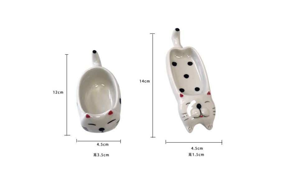 Bát đựng nước chấm - gác đũa hình mèo