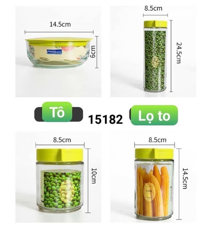 SET 5 HŨ THỦY TINH XANH CỐM SIU XINH !!!