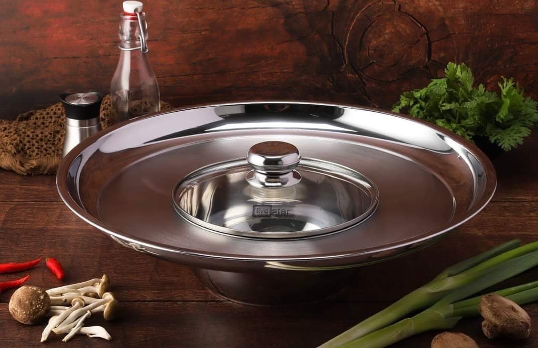 Lẩu vành inox 430 Fivestar Dùng Bếp Từ 3 Đáy