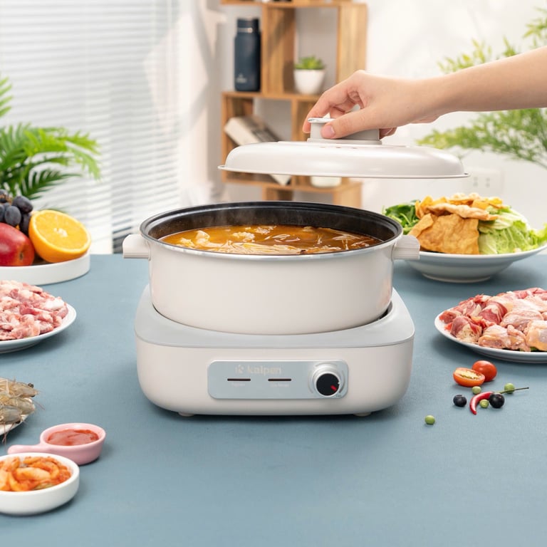 NỒI LẨU ĐIỆN KHAY LẨU THÁO RỜI KALPEN P33 DUNG TÍCH 5L