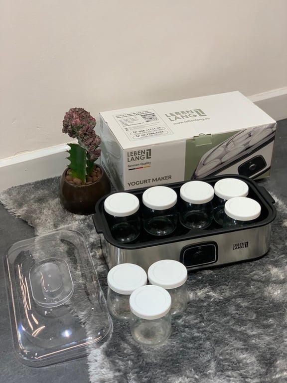 Máy làm sữa chua Lebenlang bộ 8 cốc thủy tinh LBL9139