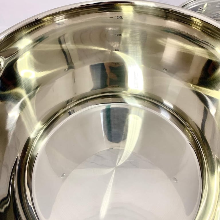 NỒI LUỘC GÀ ARBER 13L (AN30L) inox 304 kèm xửng hấp nắp kính