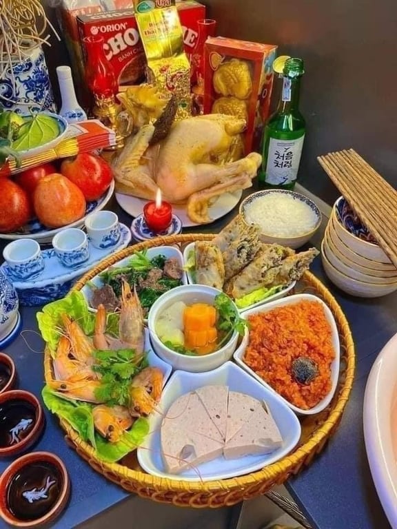 Bộ Bát Đĩa Hoa Mai Men Trắng Sứ Sương Bát Tràng Cao Cấp Kèm Khay Mây