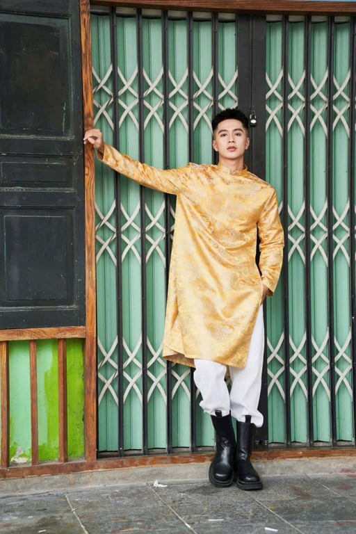 ADN gấm thuỷ đình - vàng M/L/XL/XXL