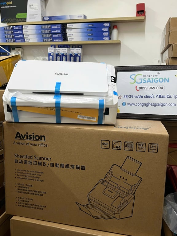 Máy Scan Avision AV332U (A4/A5/ Đảo mặt/ ADF/ USB)