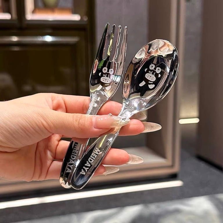 Sét Thìa Dĩa Cho Bé Ăn Dặm Kèm Hộp Đựng