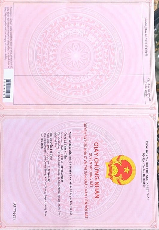 96m2 full thổ cư tại  Cao Dương, Lương Sơn, Hoà Bình