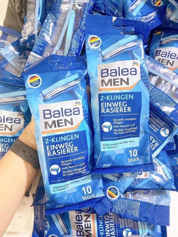 Set 10 dao cạo râu 3 lưỡi Balea Men