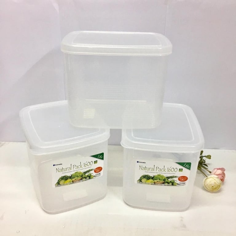Set 3 Hộp nhựa dẻo 1600ml Inomata Nhật Bản