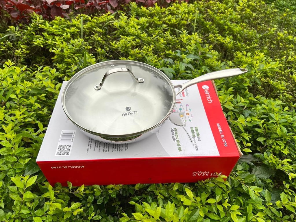 chảo siêu hot Elmich sâu lòng size 26cm kèm vung.