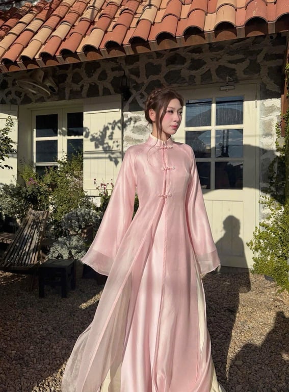AD Thư Hiên + choàng hồng quần váy (S->XXL)