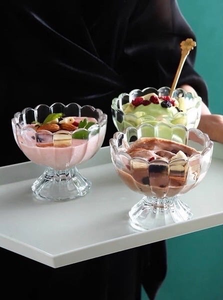 SET 6 LY KEM THUỶ TINH 120ml