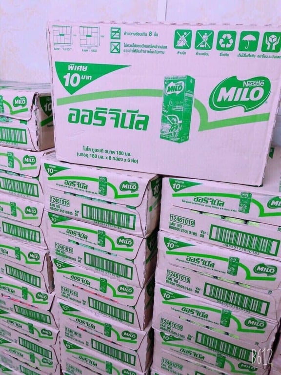 Sữa milo uống thái lan thùng 48 hộp*180ml