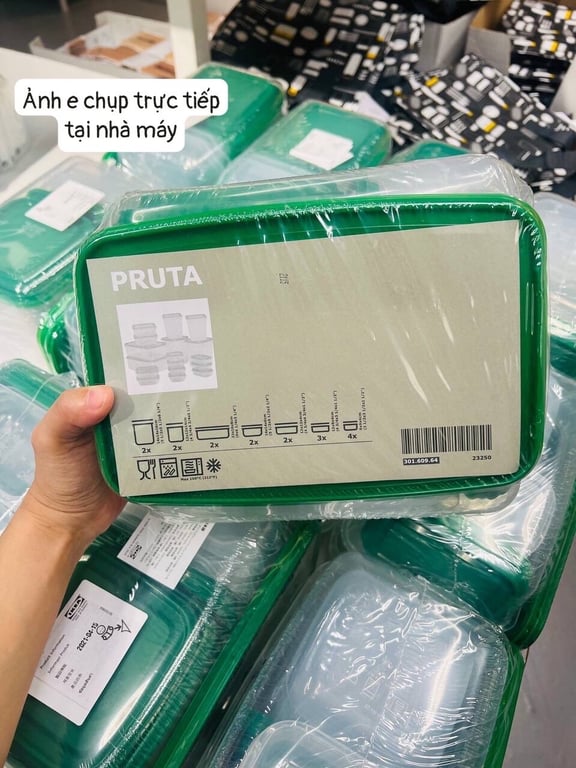 BỘ HỘP NHỰA ĐỰNG THỰC PHẨM 17 MÓN - HÀNG IKEA CHÍNH HÃNG