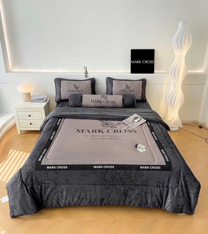 Set 5 món ga gối nỉ nhung êm dịu MarkCross CHT15 💯💯