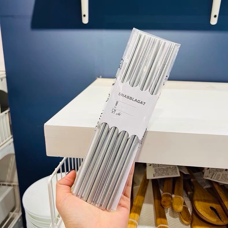 SET 8 ĐÔI ĐŨA INOX SNABBLAGAT – HÀNG IKEA CHÍNH HÃNG