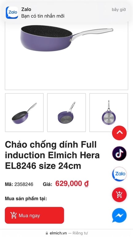 Siêu phẩm chảo EMICH HERA tím mộng mơ size 24cm