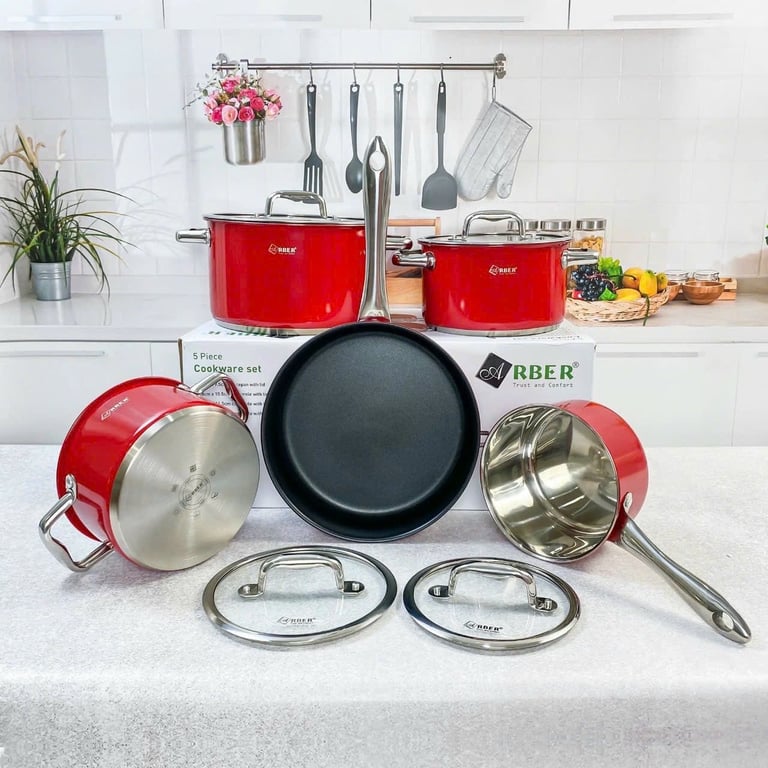Bộ nồi chảo từ 5 chiếc Arber  AN05SMD