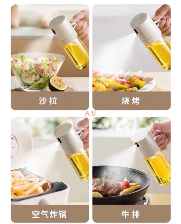 BÌNH THỦY TINH XỊT DẦU ĂN 250ml