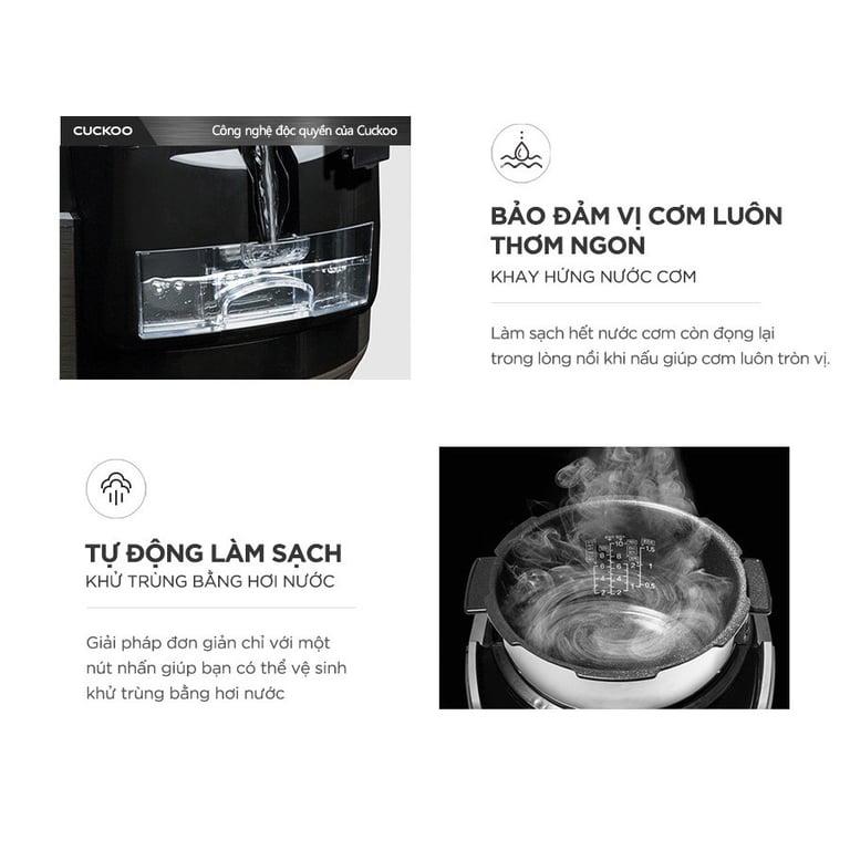 Nồi cơm điện tử áp suất cao tần Cuckoo 1.8 lít