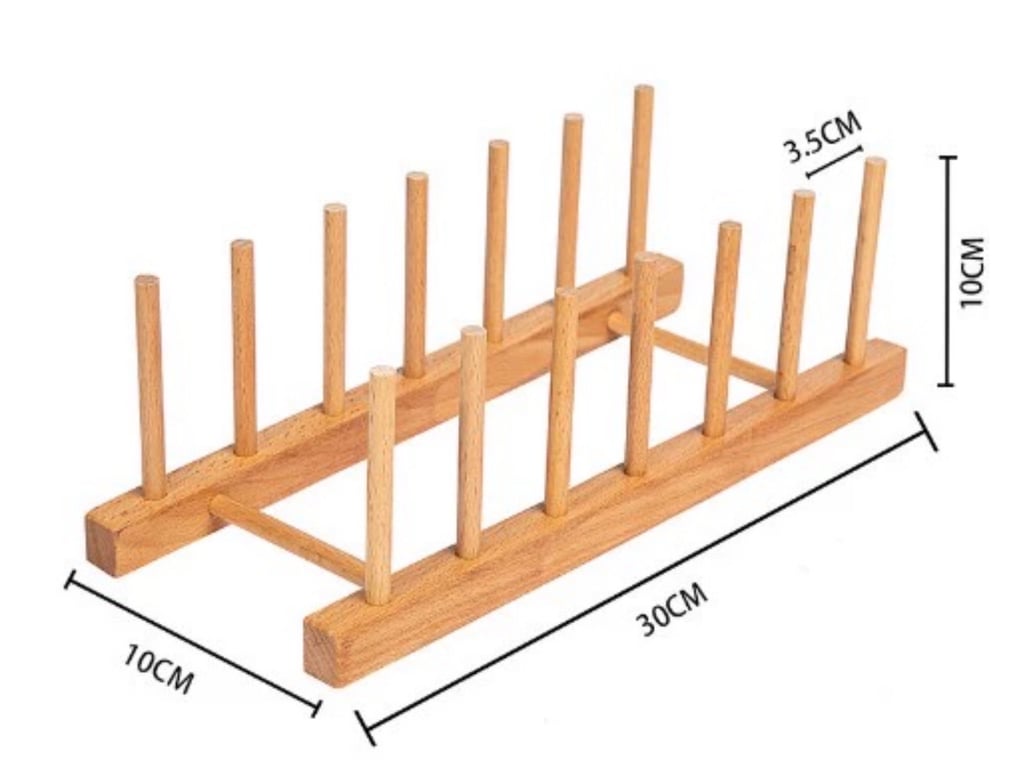 Giá để đĩa, cốc bằng gỗ