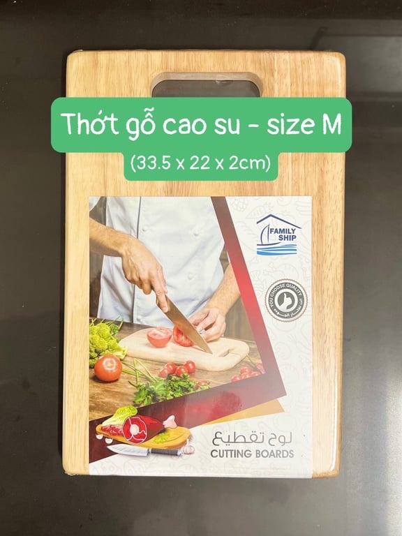 Thớt gỗ Cao su sz M thanh lý