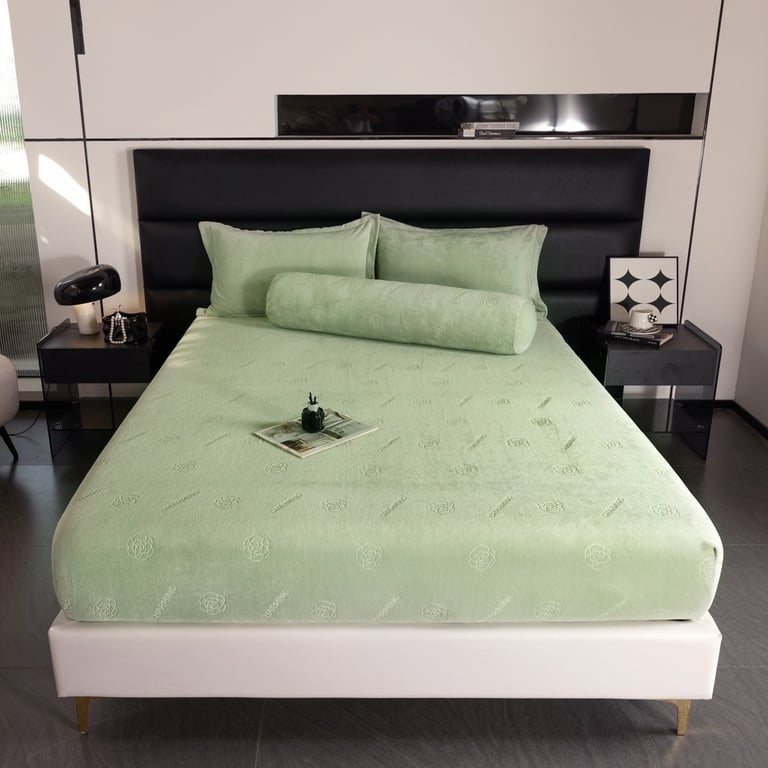 Set ga gối 4 món nỉ nhung CHT09