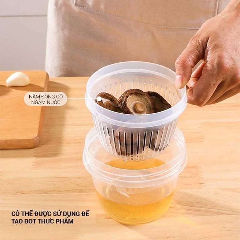 Hộp nhựa đựng thực phẩm hai lớp tiện ích Nakaya Nhật Bản