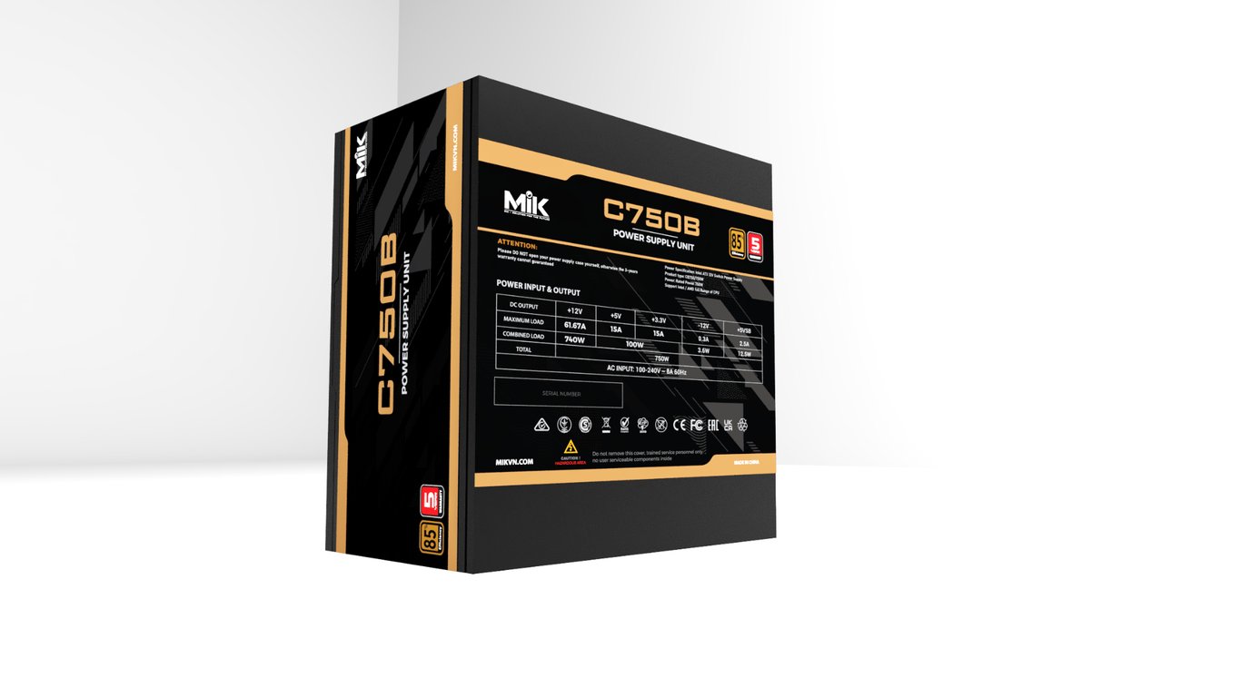 Nguồn Máy Tính MIK C750B 80PLUS BRONZE