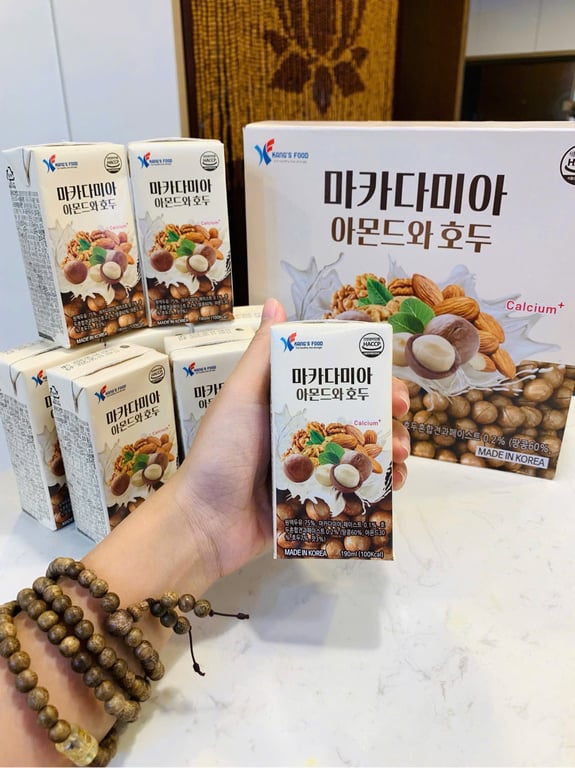 SET 16 HỘP SỮA HẠT MACCA CANXI KC HEALTH HÀN QUỐC 190ml