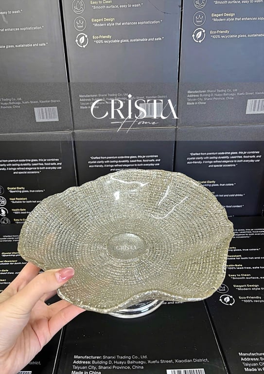 ĐĨA CHÂN BỒNG VÂN LƯỚI  CRISTA HOME 24CM CAO CẤP
