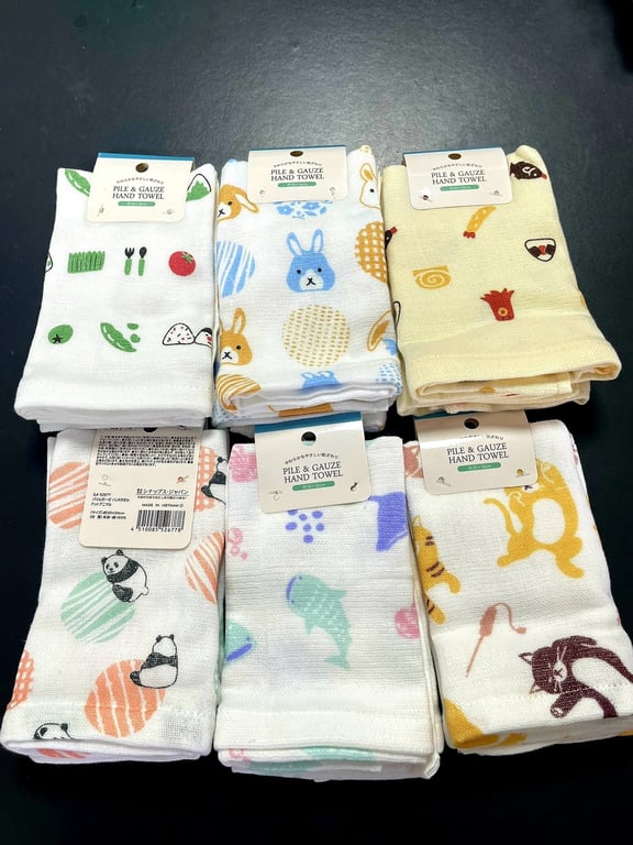 Set 10 Khăn Xô Organic Pile & Gauze xuất Nhật