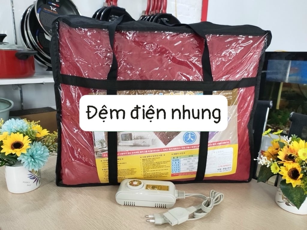 CHĂN ĐIỆN NHUNG KYUNGDONG HÀN QUỐC 1,35M X 1,8M