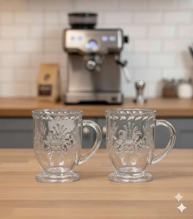 Bộ Cốc Thủy Tinh Có Quai LEBENLANG LBL1212!