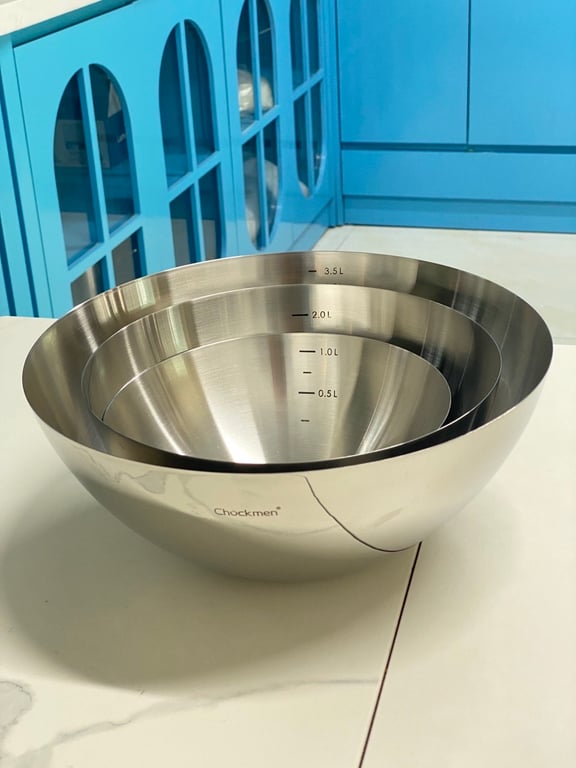 Tô trộn inox Chockman size 19cm (1L) - 22cm (2L) - 28cm (3.5L)