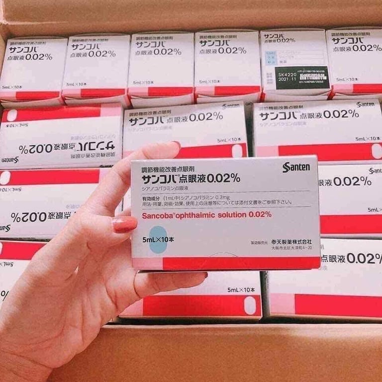 Thuốc nhỏ mắt Sancoba CHỮA CẬN THỊ và CHỐNG CẬN THỊ NHẬT BẢN