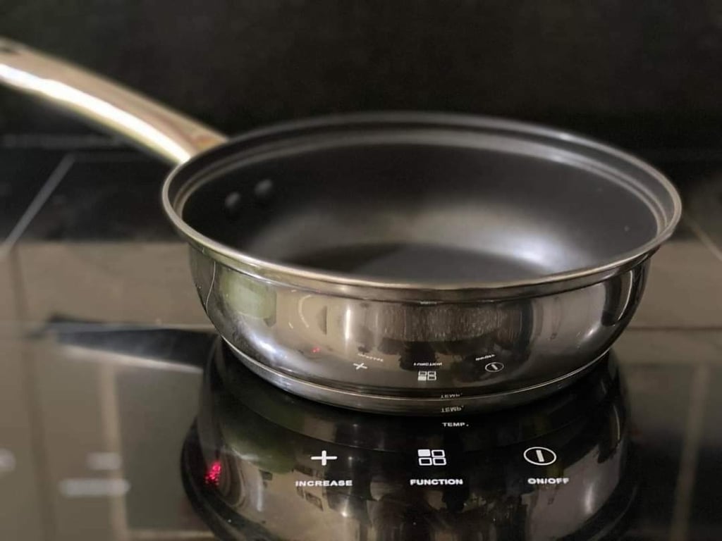 CHẢO INOX 304 CHỐNG DÍNH CAO CẤP 5 ĐÁY KALPEN Size 18CM