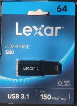 Usb Lexar 64gb Jumpdrive S80 Usb 3.1 Màu Đen - Ljds080064g-Bnbng