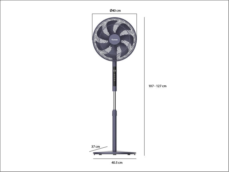 Quạt cây đứng có điều khiển từ xa Rapido RWF – 20AHD