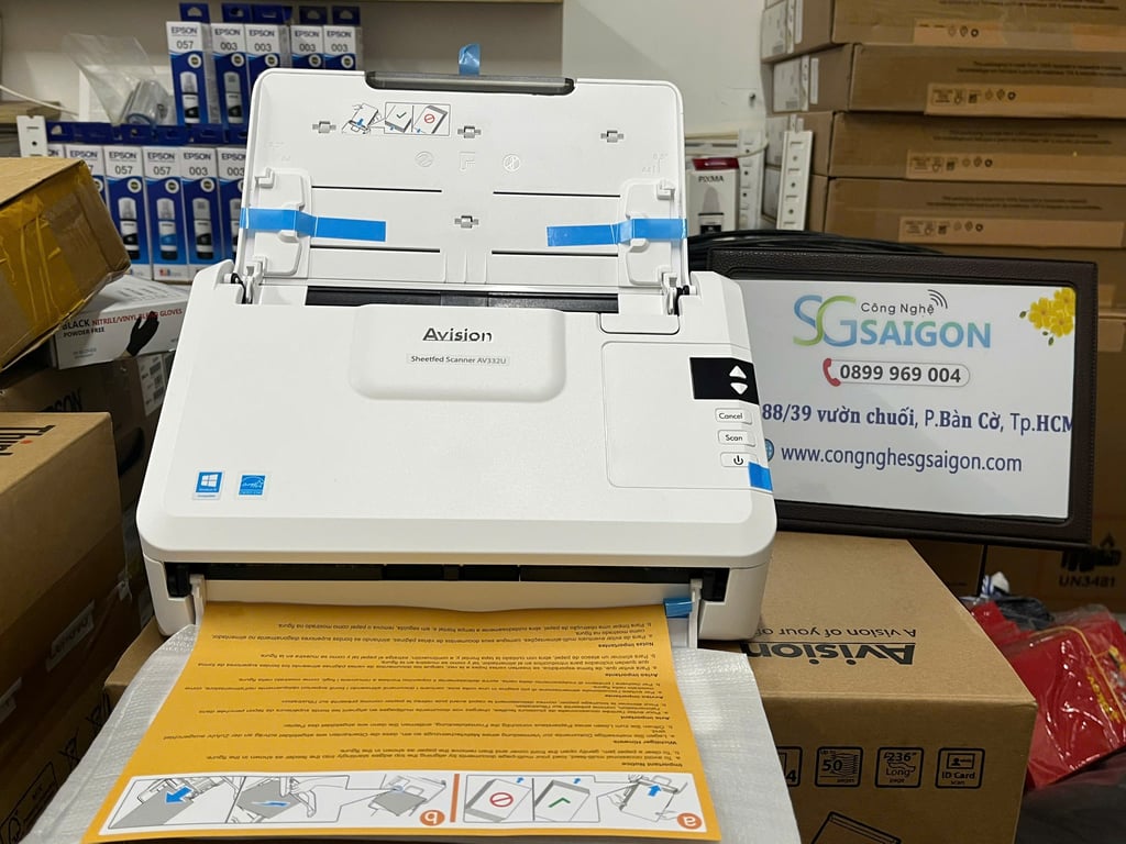 Máy Scan Avision AV332U (A4/A5/ Đảo mặt/ ADF/ USB)