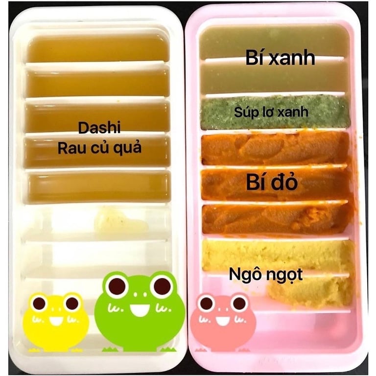 KHAY ĐÁ KIÊM KHAY TRỮ ĐÔNG CHO BÉ